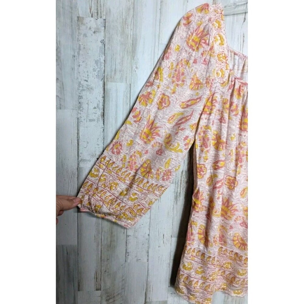 Lucky Brand Peasant Top Women's Small 3/4 Sleeves - Picture 6 of 12